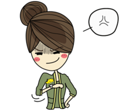 Queen - cute office girl sticker #11958249