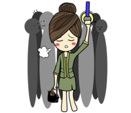 Queen - cute office girl sticker #11958251