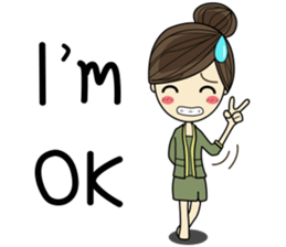 Queen - cute office girl sticker #11958254