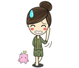 Queen - cute office girl sticker #11958262