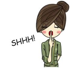 Queen - cute office girl sticker #11958264