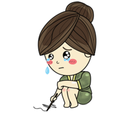 Queen - cute office girl sticker #11958273