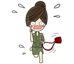 Queen - cute office girl sticker #11958274