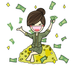 Queen - cute office girl sticker #11958276