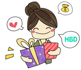 Queen - cute office girl sticker #11958279