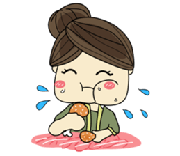 Queen - cute office girl sticker #11958284