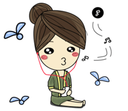 Queen - cute office girl sticker #11958285