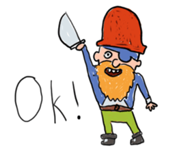 Children Art Style - Pirate Cartoons sticker #11959040