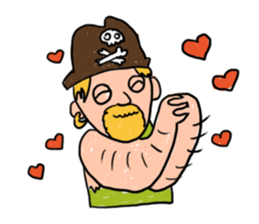Children Art Style - Pirate Cartoons sticker #11959052