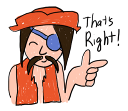 Children Art Style - Pirate Cartoons sticker #11959064