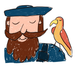 Children Art Style - Pirate Cartoons sticker #11959066