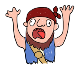 Children Art Style - Pirate Cartoons sticker #11959067