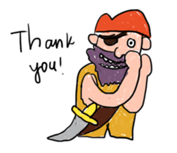 Children Art Style - Pirate Cartoons sticker #11959074