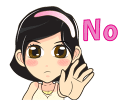 Cartoon lady Isan Thain Eng (anime) sticker #11959122