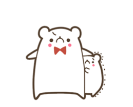 Parent and child's white bear sticker #11960237