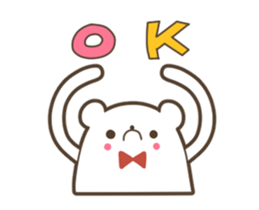 Parent and child's white bear sticker #11960245