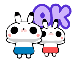 Cute move Twins Rabbit animation sticker sticker #11960878