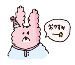 Fluffy Rabbit USA sticker #11960953