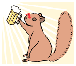 Drunk Squirrel sticker #11961030
