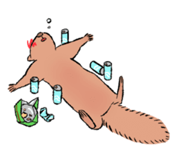 Drunk Squirrel sticker #11961032
