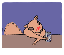 Drunk Squirrel sticker #11961039