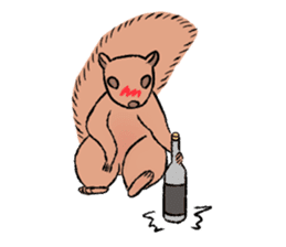 Drunk Squirrel sticker #11961054