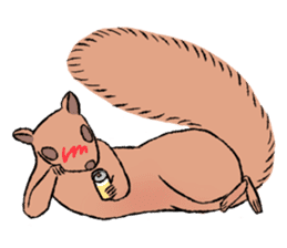 Drunk Squirrel sticker #11961061