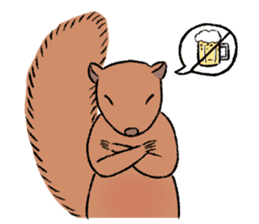 Drunk Squirrel sticker #11961067