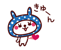 Cute rabbit Hood Animated sticker #11961220