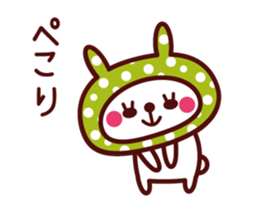 Cute rabbit Hood Animated sticker #11961222