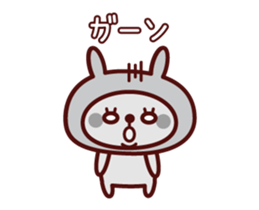 Cute rabbit Hood Animated sticker #11961225