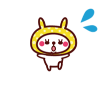 Cute rabbit Hood Animated sticker #11961227
