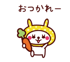 Cute rabbit Hood Animated sticker #11961229