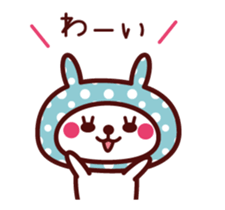 Cute rabbit Hood Animated sticker #11961230