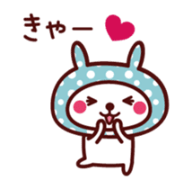 Cute rabbit Hood Animated sticker #11961231