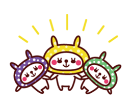 Cute rabbit Hood Animated sticker #11961236