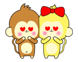 The Cute monkey animation sticker #11961639