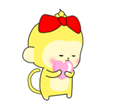 The Cute monkey animation sticker #11961641