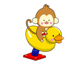 The Cute monkey animation sticker #11961647