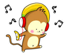 The Cute monkey animation sticker #11961652