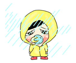 baby red fish is moving like crazy sticker #11961877