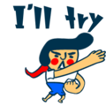 Move ! Habit boy stickers English ver