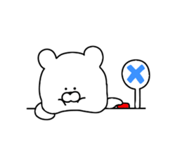 Sticker of movement of friendly bear sticker #11962944