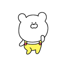 Sticker of movement of friendly bear sticker #11962955
