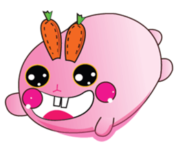Cute Carrot-rabbit sticker #11965918