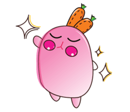 Cute Carrot-rabbit sticker #11965922