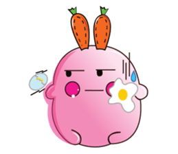 Cute Carrot-rabbit sticker #11965923