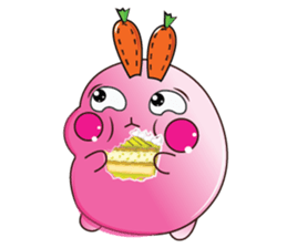 Cute Carrot-rabbit sticker #11965924