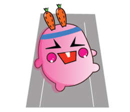 Cute Carrot-rabbit sticker #11965930