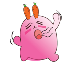 Cute Carrot-rabbit sticker #11965931